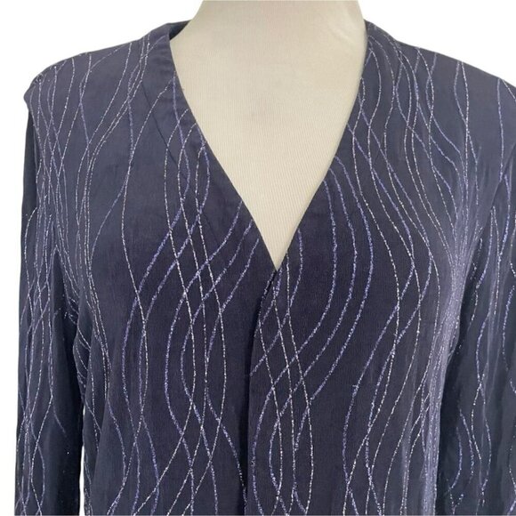 Alex Evenings Size 14  Top Blouse Jacket Glitter Fancy Party Cocktail Wedding - Picture 2 of 6